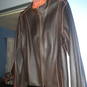 Reversible Vegan Leather & Suede jacket